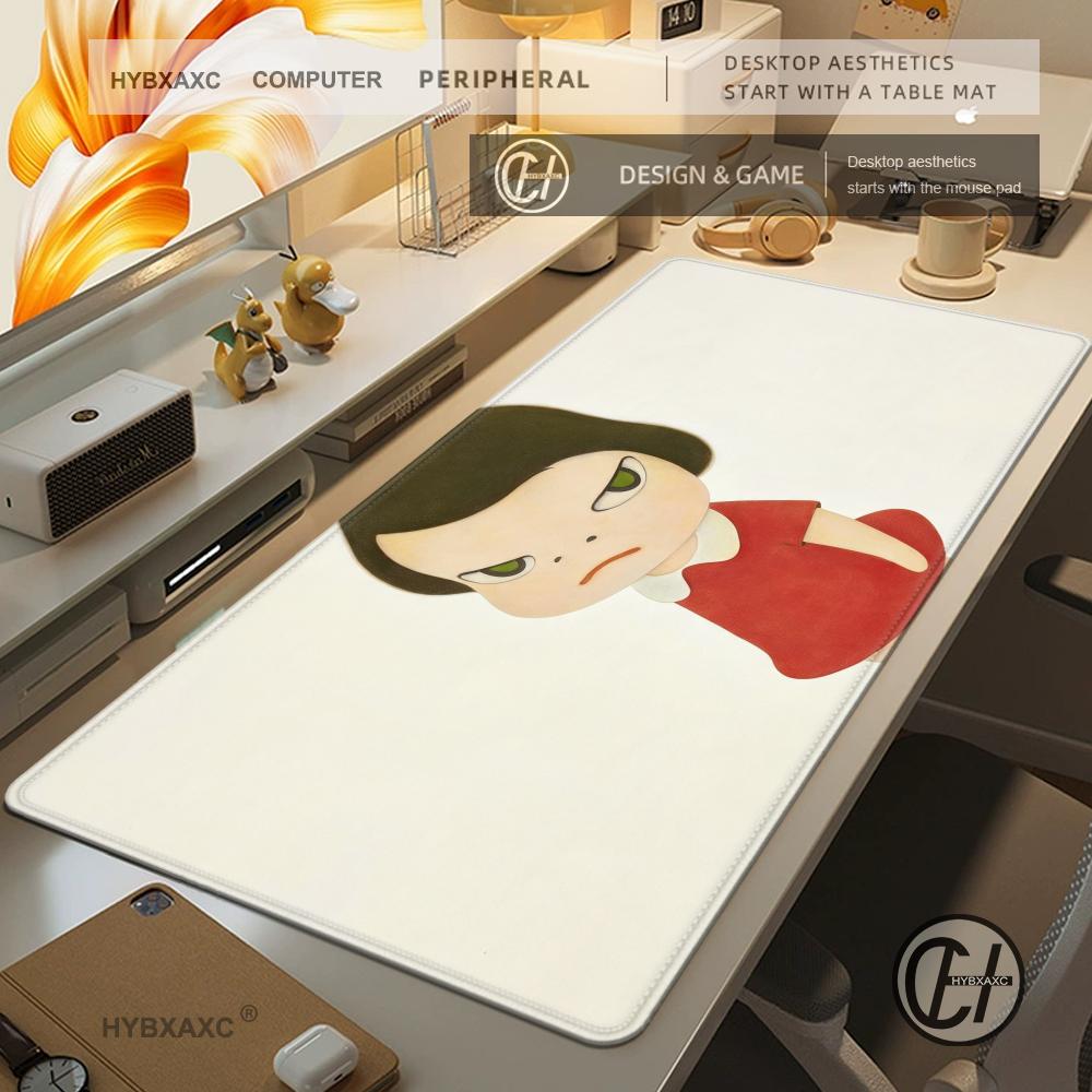 Yyoshitomo Nnara Art Style Mouse Pad Hybxaxc Large Big Gaming Mouse Pad Lock Edge Thickened Computer Keyboard Table Desk Mat