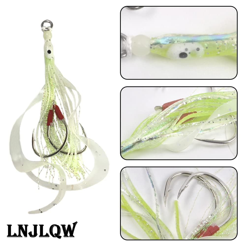 LNJLQW Tairaba Tie Super Octopus Bait Iron Plate Double Hook