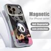 Guitar-playing Panda Case For iPhone 17 Pro Max Magnetic For Magsafe Skin Feeling Cover For iPhone 16 15 14 13 Pro Max