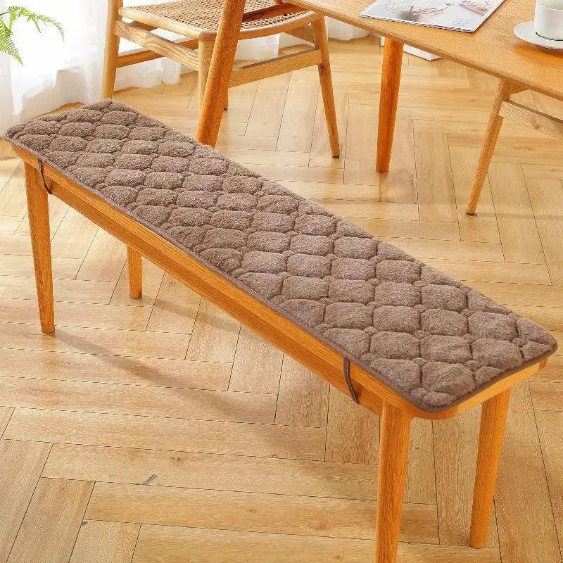 Massives, langes Bankkissen aus Plüsch, Mahagoni-Bankkissen, verdicktes, individuelles Sitzkissen aus Holz für Sofas und Stühle für den Winter