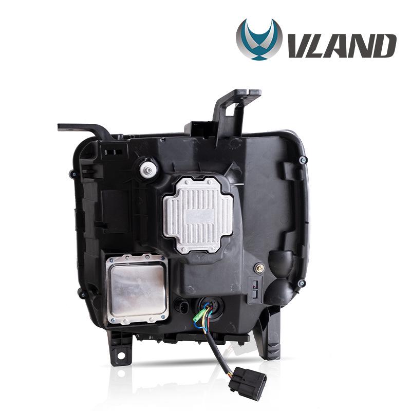 Vland LED Sequential Turn Signal Headlight Assembly for GMC Sierra 1500 (2014-2018).