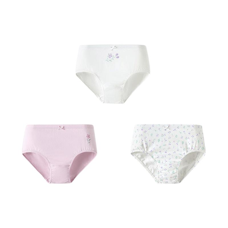 Mini Balabala Girls' Cotton Underwear 3-Pack
