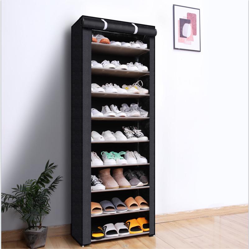 Multi-Layer Dustproof Metal Shoe Rack for Dorms and Storage