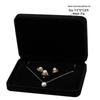Set of 16 Black Velvet Jewelry Boxes for Earrings, Rings, Pendants, and Bracelets with Logo.