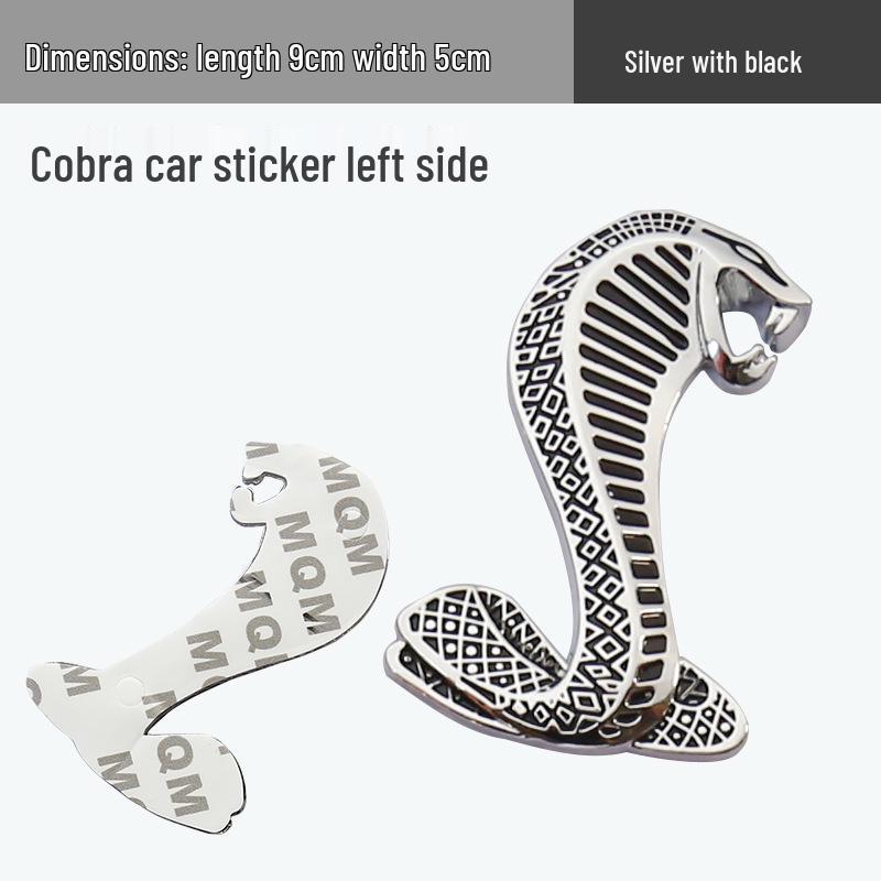 Cobra Snake Metal Grille Emblem for Ford Mustang