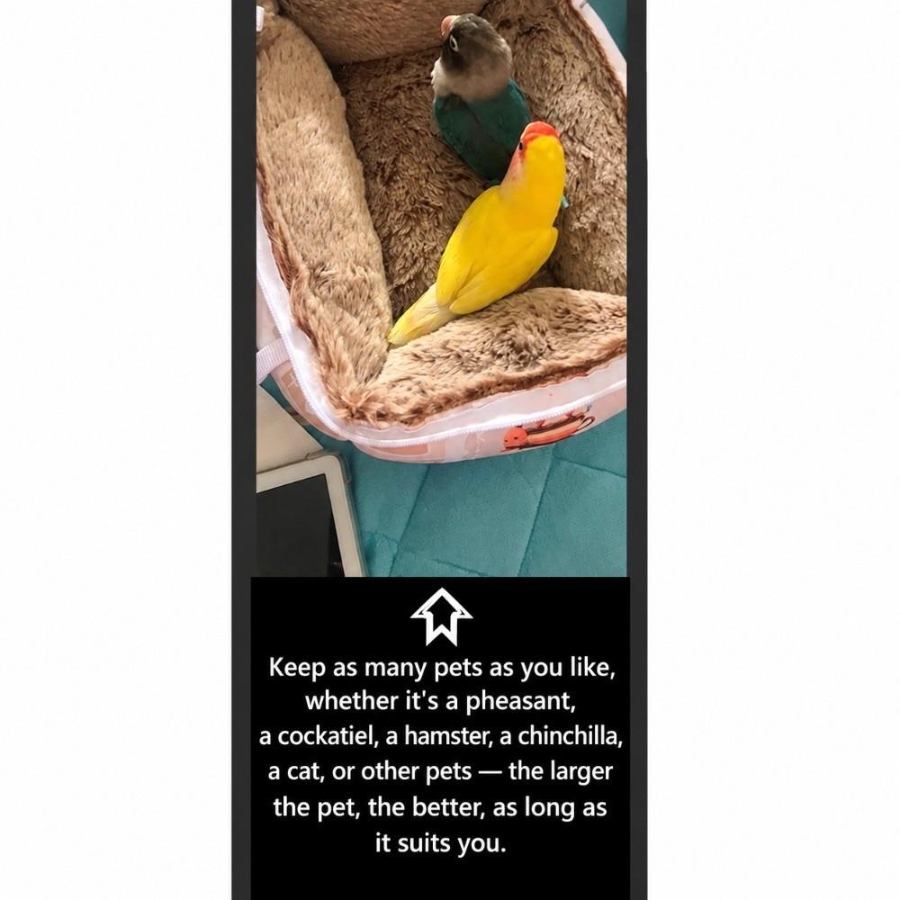 Detachable Bird Sleeping Bag Soft Bird House Cute Parrot Nest Winter