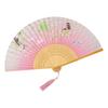 Chinese Style Folding Fan with Tassels Portable Summer Handheld Cooling Fan Decoration Dance Performance Props Party Costume Accessories