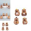 Cute Cartoon Bath Capybara Mini Model Ornament Set For Cute Toy Fans