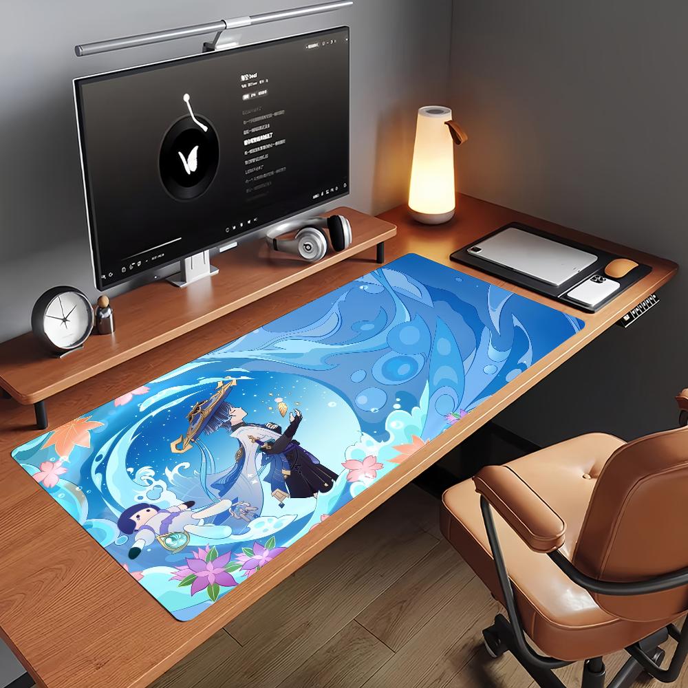 Spiel Genshin Impact Wanderer Mauspads Rutschfeste Gummi-Gamer-Balance-Computer-Matte Dekoration Schreibtischmatte Laptop Büro Groß