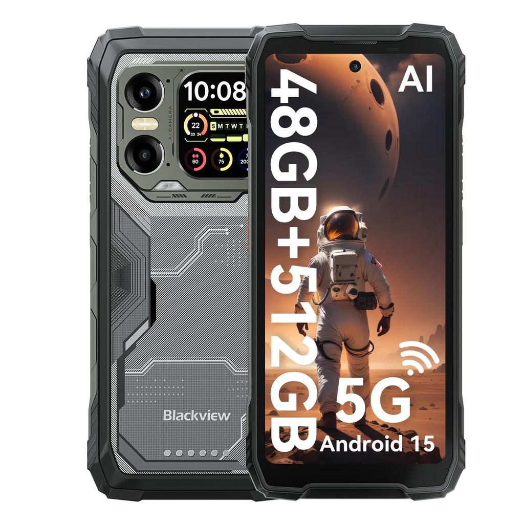 Blackview XPLORE 1 Odolný telefon Dimensity 7050 Android 15  (16 GB + 32 GB) RAM 512GB ROM 6.78 palcový 120Hz displej 20000mAh
