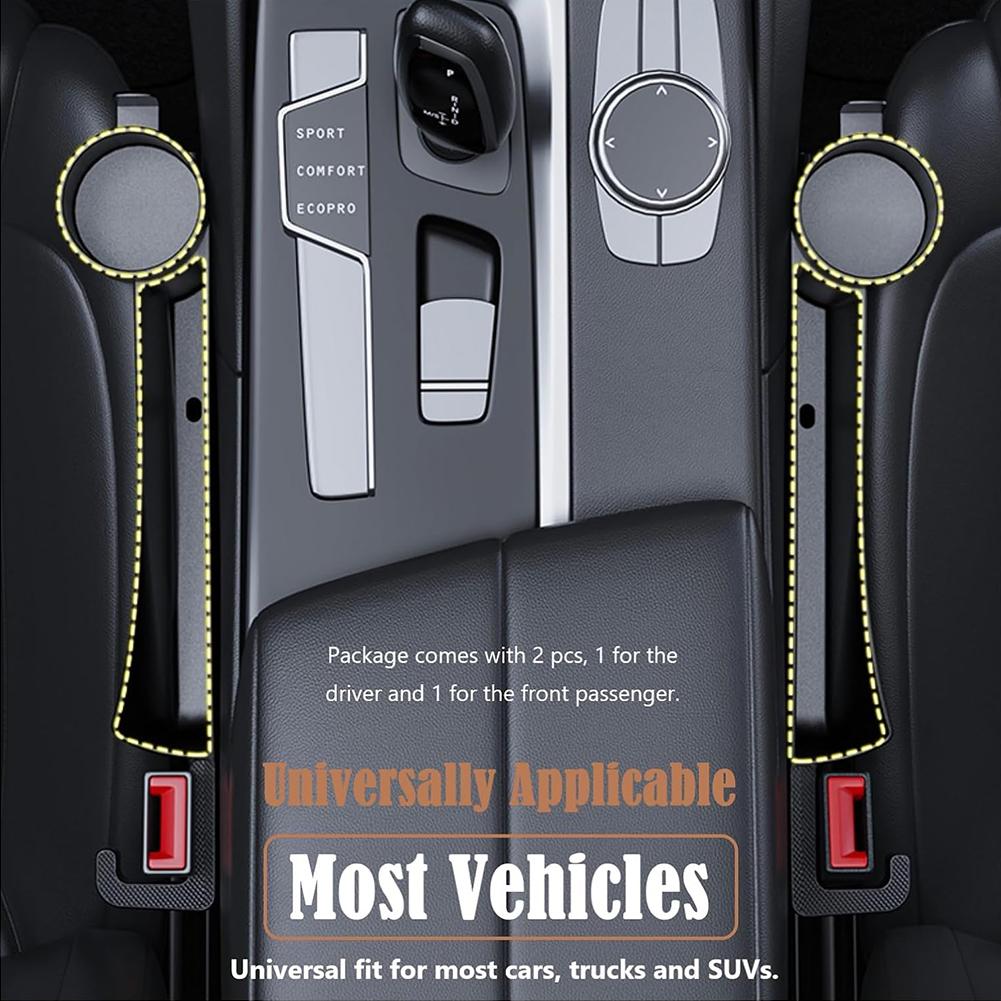 Car Seat Organizer 4 in 1 Multifunctional Gap Filler Organizer Storage Box With Cup Holder Hook Auto Gap Filler Strip Belt