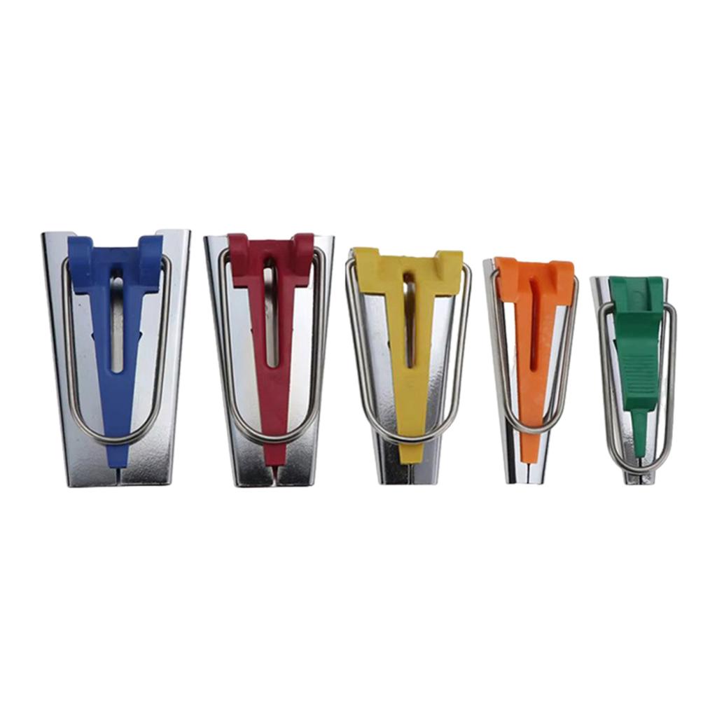 Yousheng Bias Tape Maker 6/9/12/18/25MM 5 Sizes Bias Binding Tape Making Tool Portable Professional DIY Fabric Quilting Sewing Accessories