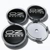 4 Stück Schwarz Silber OZ O.Z Racing Logo Emblem Auto Radnabenkappen 75MM 70MM Räder Nabenkappe Felge Nabenkappe Staubschutz Auto Zubehör
