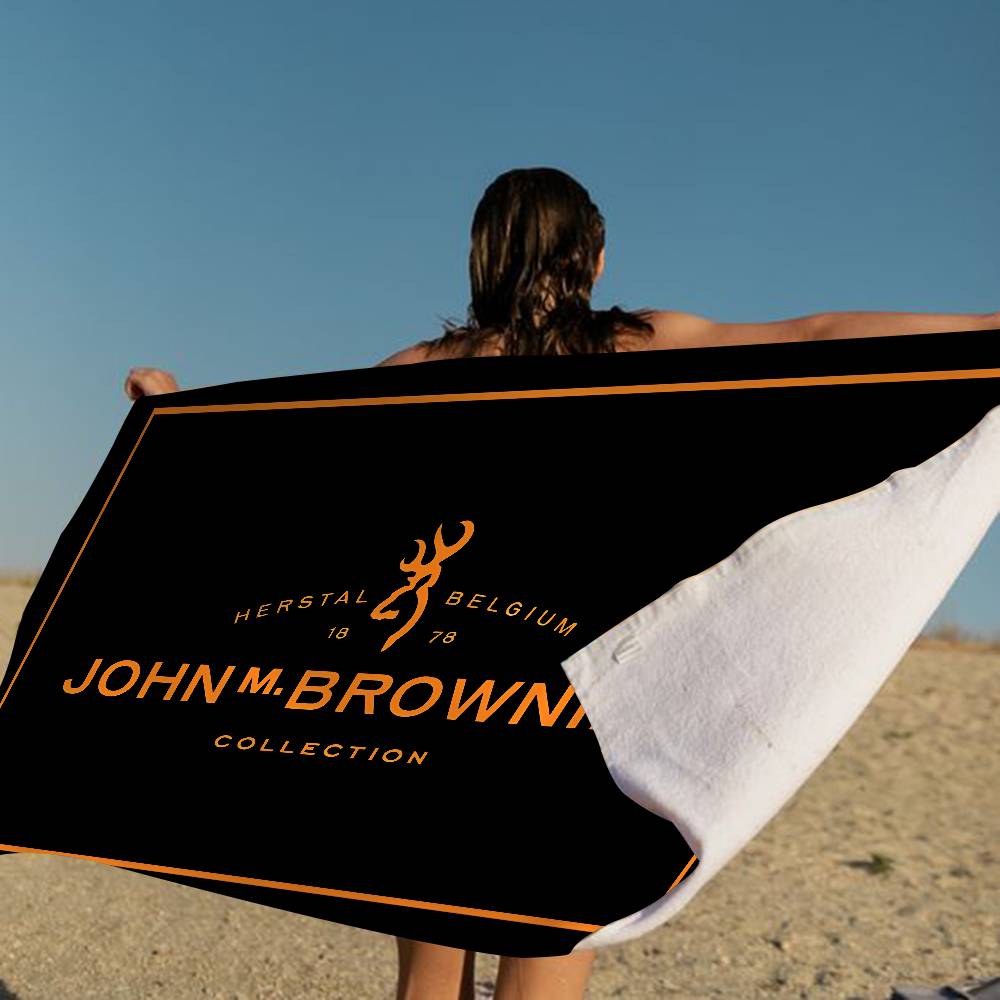 B-Browning Logo Mikrofaserdecke Schnell trocknende Strandtücher Übergröße Druck Super saugfähige Poolhandtuchdecke