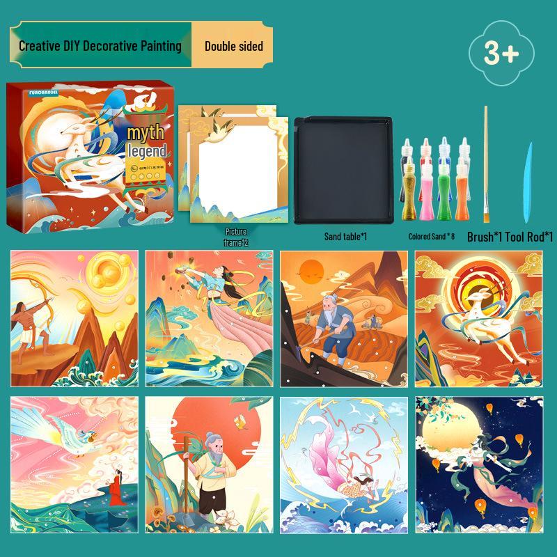 Hibiscus Angel Mythology Sand Painting Kit for Kids