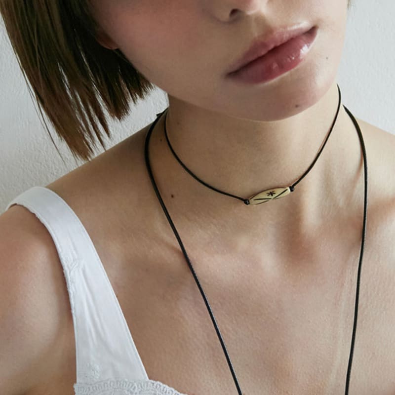 

яблучний пиріг порядок Зоряний Дерев яний Шкіряний Чокер. ONE