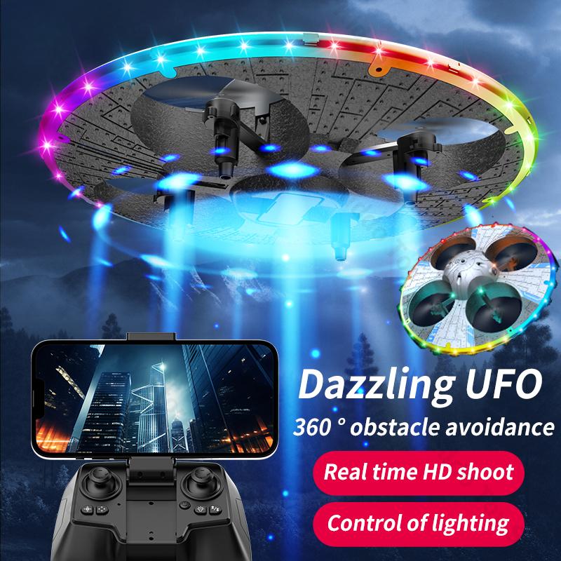 Novo RC Drone Espuma UAV Câmera Ufo com Iluminação Inteligente Obstáculo Evitação Aérea Quatro Eixos Aeronave Mini Dron Brinquedo para Crianças Presentes