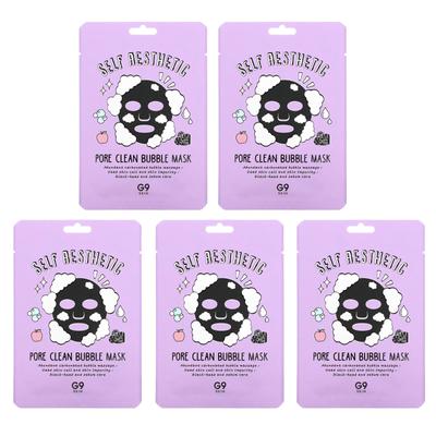 Home Aesthetic, Pore Clean Bubble Beauty Mask, 5 Packs, 23ml (0.78fl Oz) Each