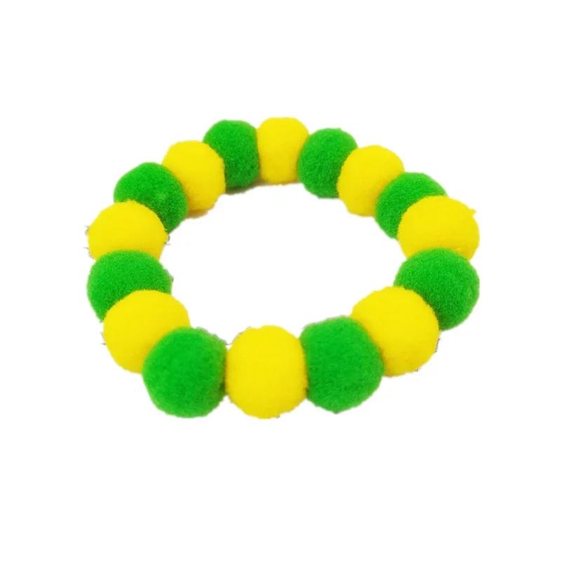 Bunter Plüschball Haustierhalsband Verstellbarer Weicher Pompon Halsring für Kleine Hunde Katzen Welpen Kätzchen Zubehör