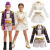 Festa de Meninas Carnaval Idol Roleplay Fantasia Moda shorts+top+jaqueta conjunto de três peças Primavera Festa de Aniversário Fantasia Crianças
