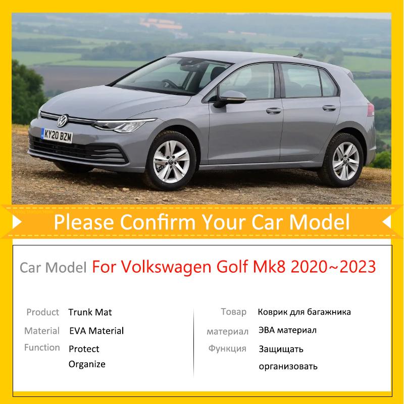 Car Trunk Mat for Volkswagen VW Golf 8 Mk8 2020 2021 2022 2023 Waterproof Pad Rear Boot Cargo Floot Tray Carpet Auto Accsesories
