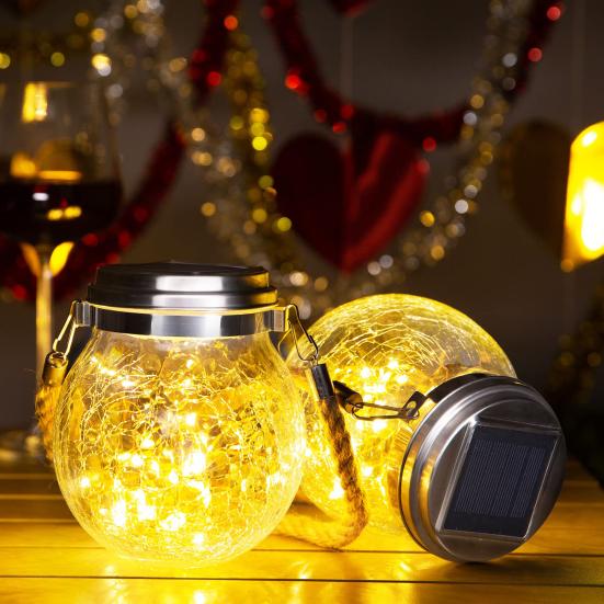 Solar Lantern Lights Waterproof Flickering Flame Garden Light Decorative Solar Hanging Lantern with 2 Modes for Yard Patio Decor