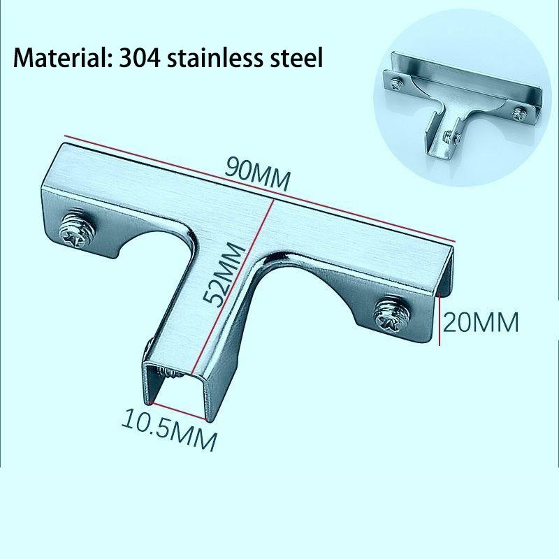 Glasklemmenbeschläge aus Edelstahl 304, rechtwinklige LT-Beschläge, Hardware-Befestigung
