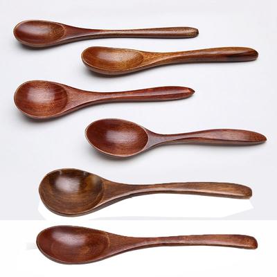 Japanese Style Eco Friendly Tableware Dessert Cooking Utensils Mixing Coffee Spoon Tea Spoon Wooden Spoon Soup Spoons