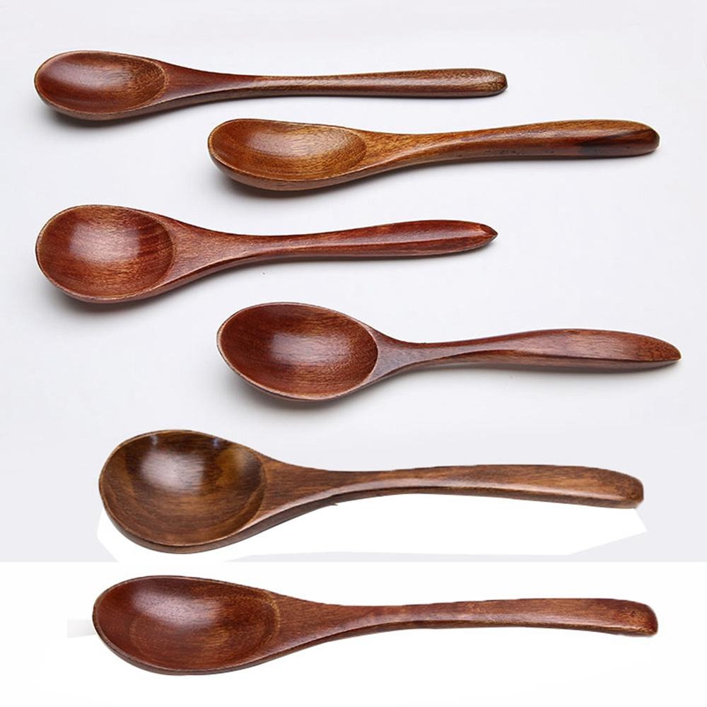 Durable Cooking Utensils Flatware Tableware Mixing Coffee Spoon Wooden Spoon Tea Spoon Soup Spoons