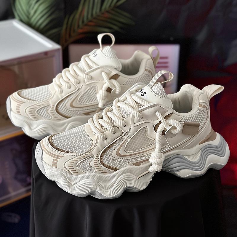 Men's Fashion Brand 2025 Spring Stylish Breathable Height-Increasing Casual Sports Sneakers