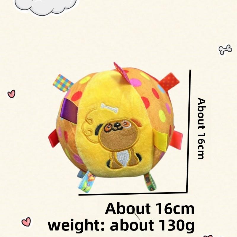 

Puppy Frog Monkey Pattern Plush Cloth Ball Dog Pet Toy With Built In Bell Puppy