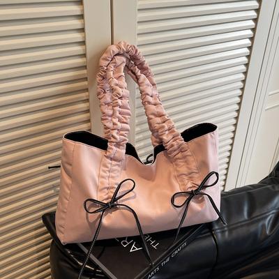 Gefaltete Schleifentasche Damen neue trendige Tragetasche große Kapazität Canvas Tasche hochwertig Damen Tasche