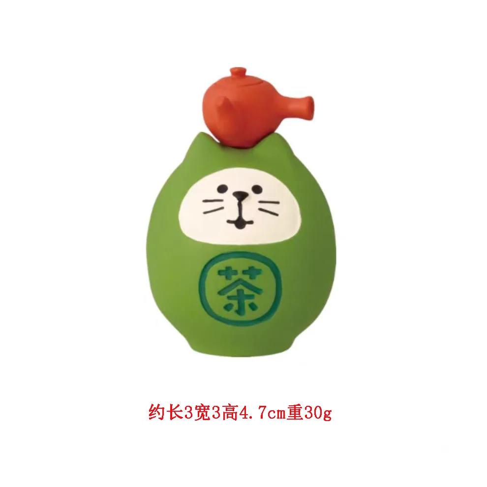 Japanese Tea Garden Leisure Scene Decoration ZAKKA Fashion Play Gift sushi Cat Toy DIY Resin Cute grain Craft Small Decoration