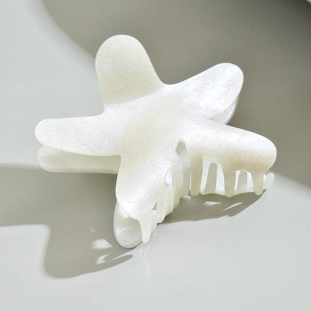 Exquisite New 1pc Claw Clip, Blue Dolphin and Starfish Acrylic Hair Claw, Rear Head Accessory