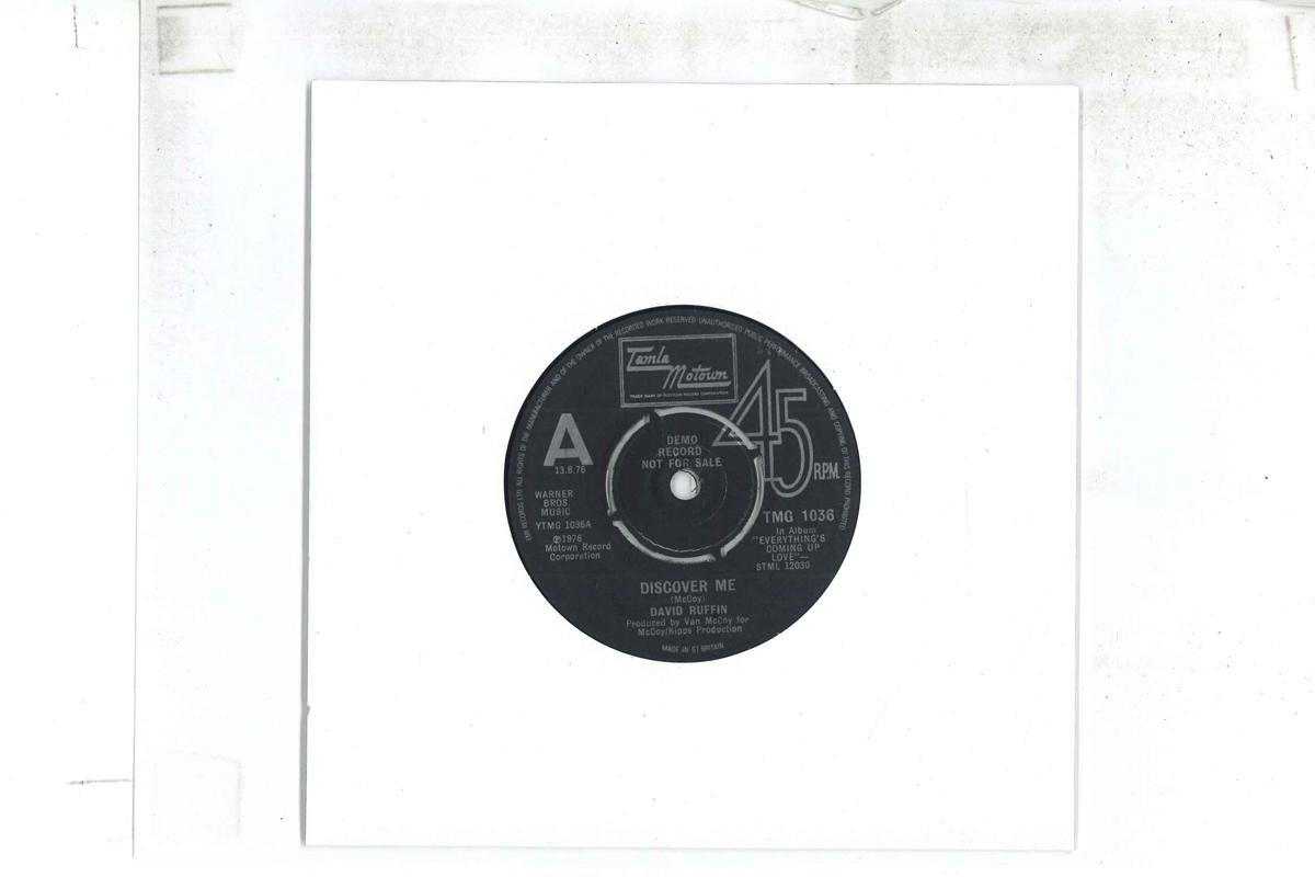 

7inch Record DAVID RUFFIN Discover Me Smiling Faces Sometim TMG1036PROMO TAMLA MOTOWN 1976 UK SoulFunk Used