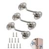 LYHMHAMY 90 Degree Right Angle Door Locks, 3-Pack, Silver, with 4 Screws, for Sliding Doors, Windows, Furniture, Wooden Doors, Bedrooms, and More