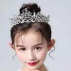 Romantic Princess Crown for Girls Handmade Rhinestone Tiara Pearl Headband For Birthday Wedding Party Accessories Jewelry Gifts