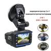 2 em 1 detector de radar de carro anti laser traço cam carro dvr câmera gravador 140 graus dashcam hd 720p voz inglês e russo