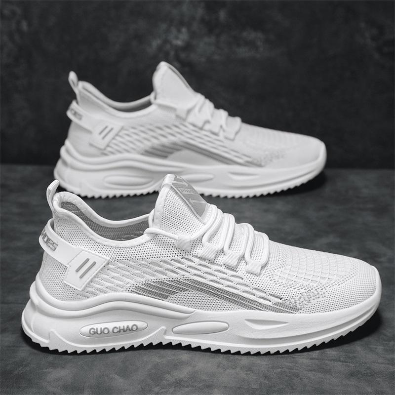 Spring White Casual Shoes Breathable Non slip Walking Sneakers Men Shoes Outdoor 2025 Comfortable Lace Up Running Shoes