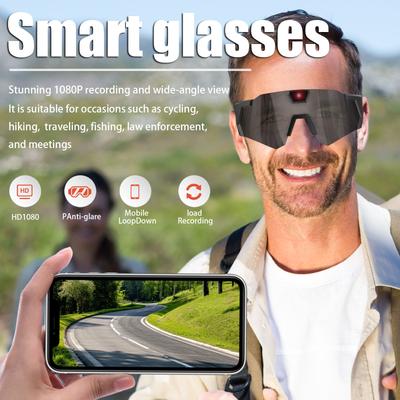 HD 1080P Video Okuliare Akčná Kamera Slnečné Okuliare Smart Okuliare Športové Nositeľné Okuliare pre Ženy Mužov Cyklistika Slnečné Okuliare na Bicykel