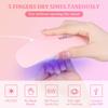 LINMANDA Mini Nail Dryer Lamp 6W LED UV Portable Nail Dryer Curing Lamp Light for Gel Based Polish with 60s/120s Timer Setting
