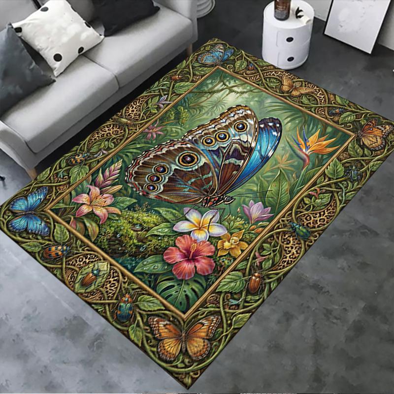 2025 New Butterfly Decoration Carpet Rug for Living Room Bedroom Home Sofa Decoration,Kids play Non-slip Floor Mat34