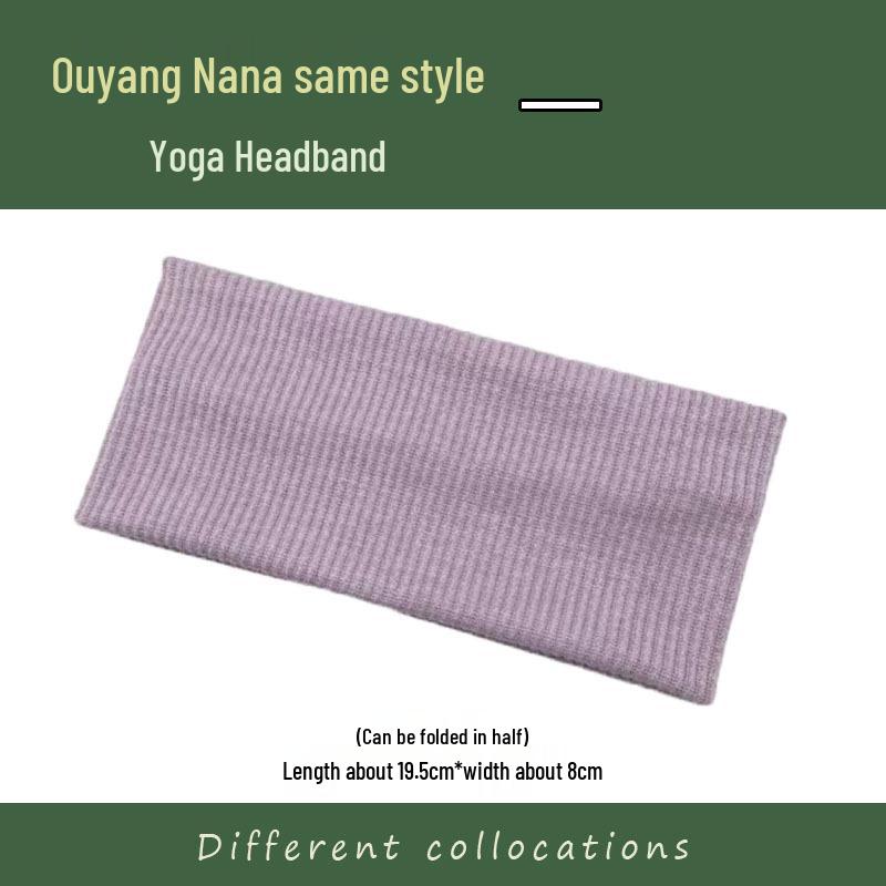 NewJeans Damen Weißes Elastisches Sportstirnband - Schlicht, Vielseitig, Strickstil