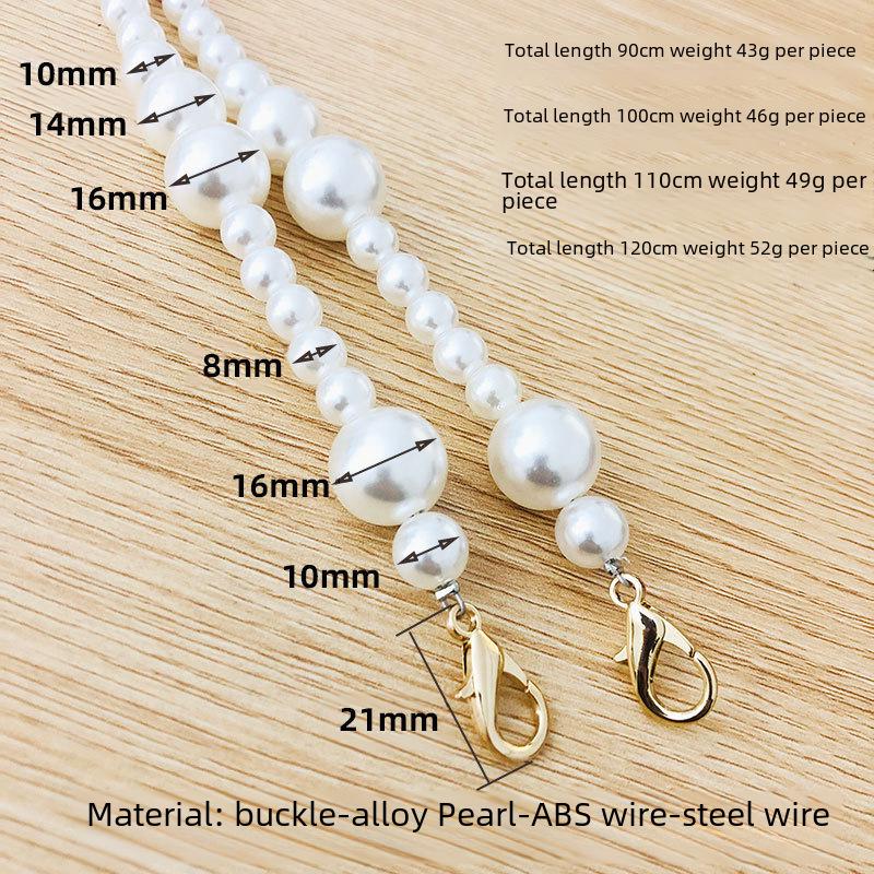 Personalized Handmade Pearl Bag Chain - Versatile Hand-Held, Shoulder, Crossbody Accessory