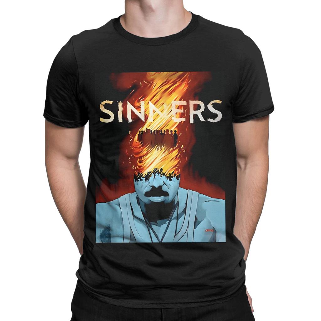 Sinners poster Funny 100% Cotton T-Shirt Sinners Tops Tees For Men