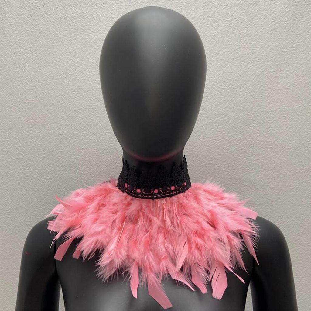 Gothic Feather Shawl Stage Makeup Ball Costume Accessories