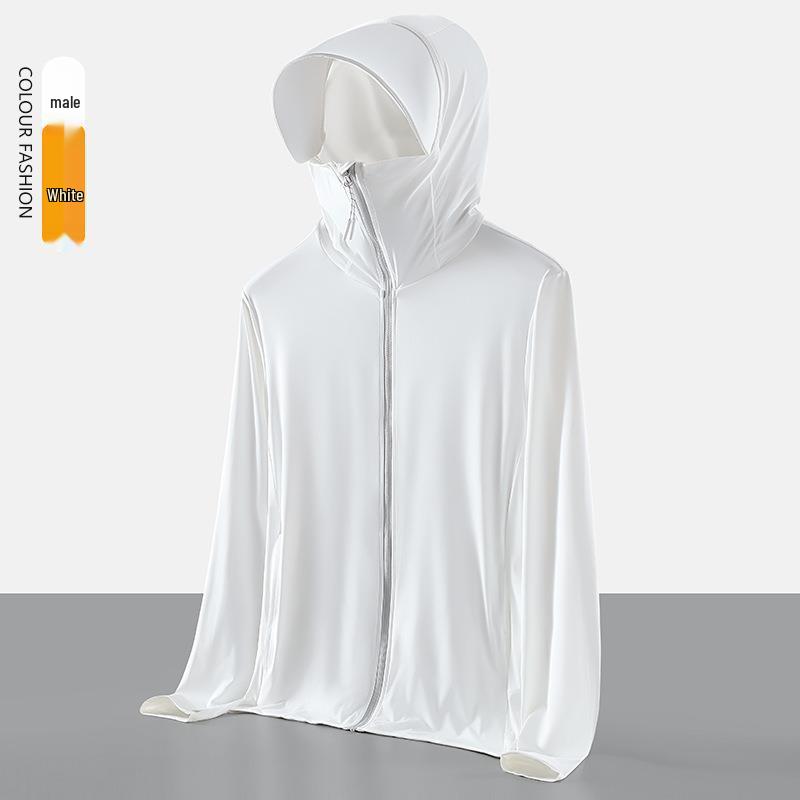 Jiaos UPF50 Sonnenschutzkleidung aus Eisseide: Leicht, Atmungsaktiv, Große Krempe, Unisex, Anti-UV, Ideal zum Angeln.