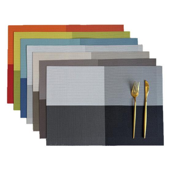 PVC Placemats Waterproof Heat Resistant Non-Slip Dining Table Mats