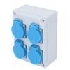 Europäische Wandsteckdose 4P IP44 Wasserdichter Gebäudestromverteiler für Gartengarage Badezimmer 250V