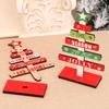 DIY Wooden Christmas Decorations: Mini English Letters Tree Ornaments for Office Desktop